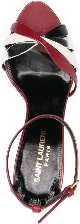 Saint Laurent Kristen sandalen Rood