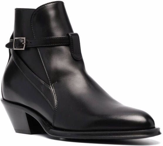 Saint Laurent Laarzen met gesp Zwart