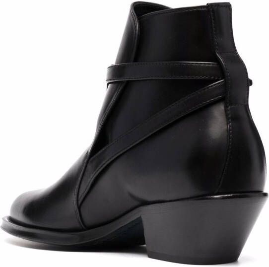 Saint Laurent Laarzen met gesp Zwart