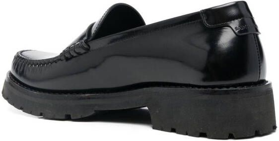 Saint Laurent Le Loafer glanzende schoenen Zwart