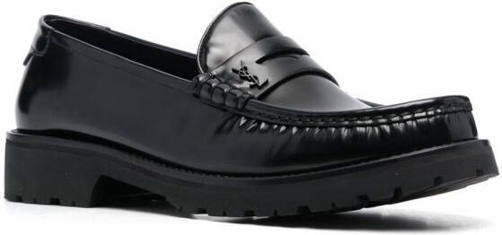 Saint Laurent Le Loafer glanzende schoenen Zwart