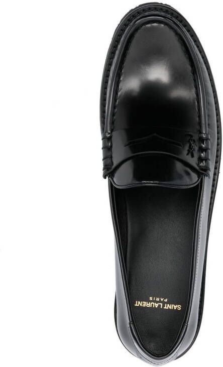 Saint Laurent Le Loafer glanzende schoenen Zwart