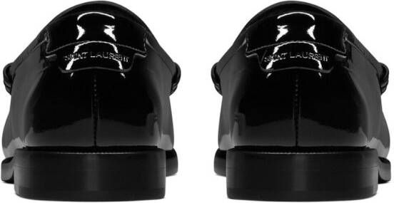 Saint Laurent Leren loafers Zwart