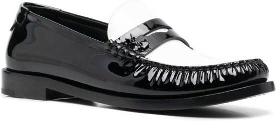 Saint Laurent Le Loafer loafers met contrasterend detail Zwart