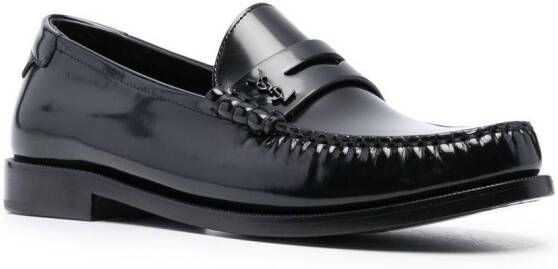 Saint Laurent Le Loafer schoenen met logoplakkaat Zwart