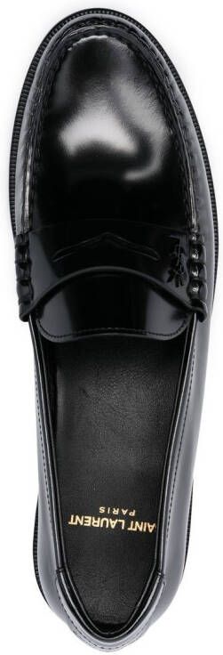 Saint Laurent Le Loafer schoenen met logoplakkaat Zwart