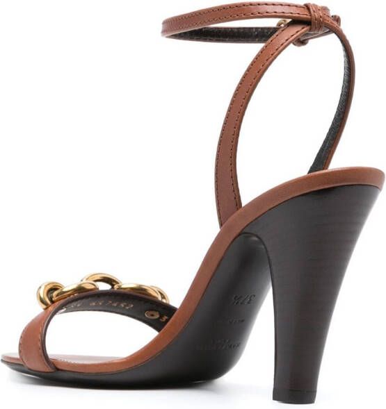 Saint Laurent Le Maillon sandalen Bruin