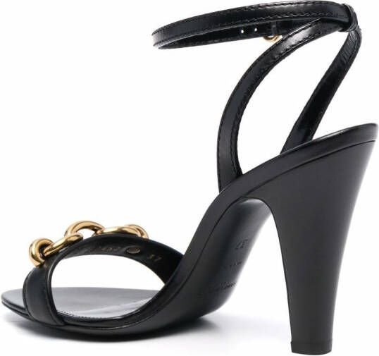 Saint Laurent Le Maillon sandalen Zwart