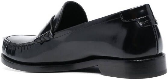 Saint Laurent Leren loafers Zwart