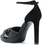 Saint Laurent Leren sandalen met studs Zwart - Thumbnail 3
