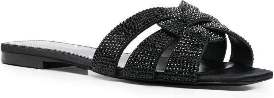 Saint Laurent Leren sandalen Zwart