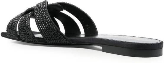 Saint Laurent Leren sandalen Zwart