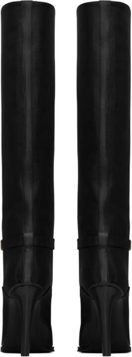 Saint Laurent Linda laarzen met puntige neus Zwart