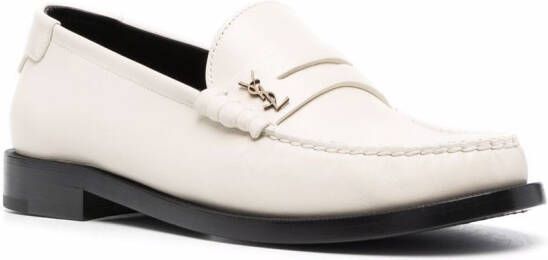 Saint Laurent Loafers met monogram Beige