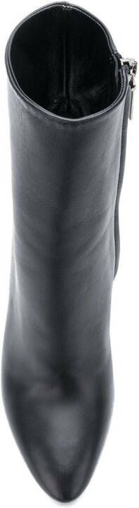 Saint Laurent Lou 95mm leren laarzen Zwart