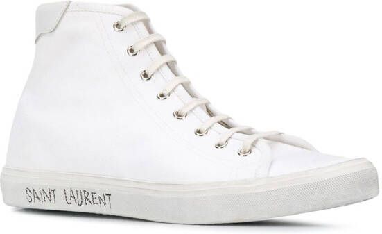 Saint Laurent Malibu high-top sneakers Wit