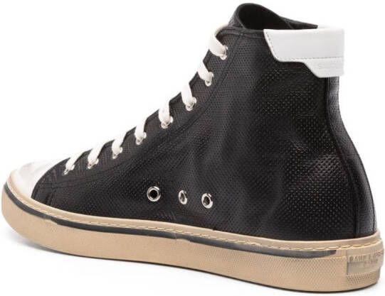 Saint Laurent Malibu leren sneakers Zwart