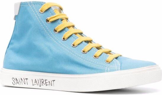 Saint Laurent Malibu mid-top sneakers Blauw