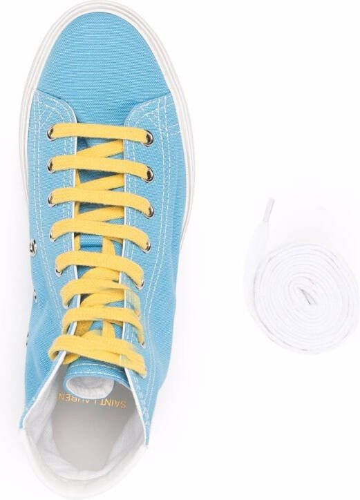 Saint Laurent Malibu mid-top sneakers Blauw