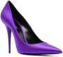 Saint Laurent Marylin satijnen pumps Paars - Thumbnail 2