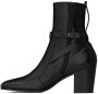 Saint Laurent 75 mm Michelangelo enkellaarzen Zwart - Thumbnail 4