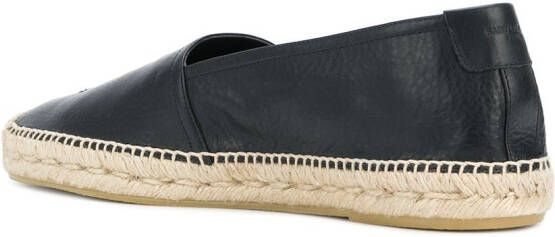 Saint Laurent monogram leather espadrilles Zwart