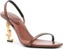 Saint Laurent Opyum leren sandalen Bruin - Thumbnail 2