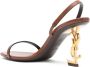 Saint Laurent Opyum leren sandalen Bruin - Thumbnail 3