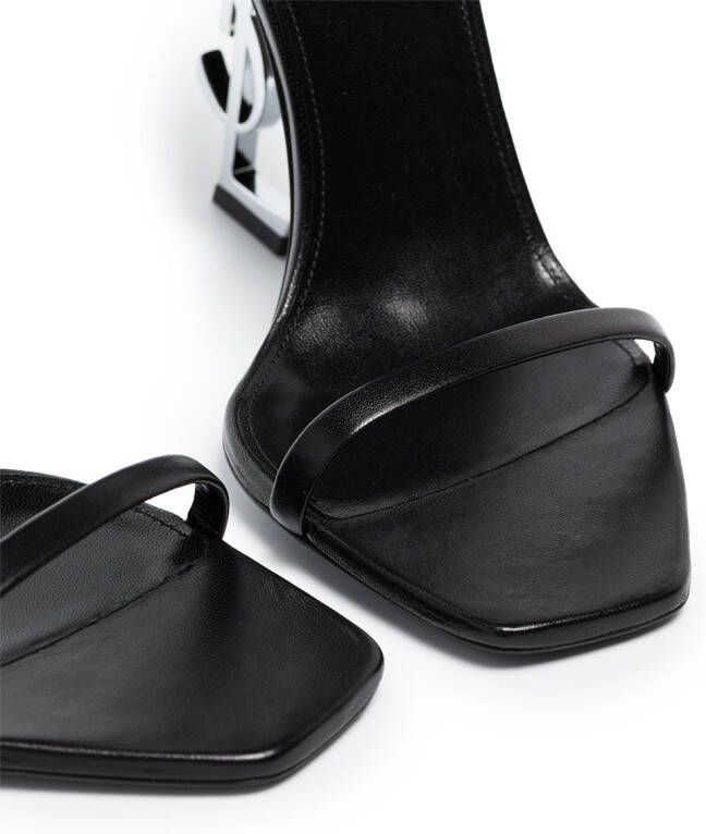 Saint Laurent Opyum leren sandalen Zwart