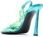 Saint Laurent Pool leren sandalen Blauw - Thumbnail 3