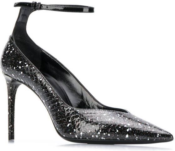 Saint Laurent Pumps met inktvlekken Zwart