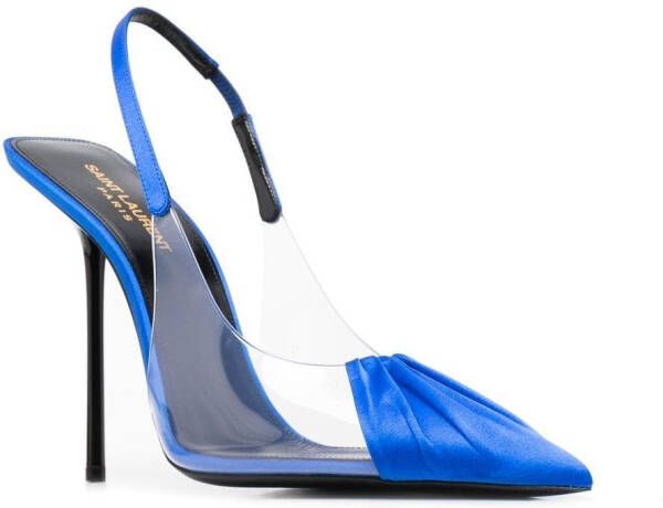 Saint Laurent Pumps met puntige neus Blauw