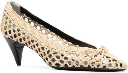 Saint Laurent Raffia pumps 1505 BEIGE