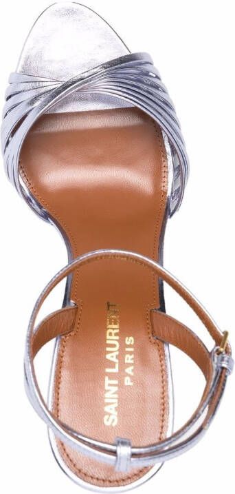 Saint Laurent Sandalen met bandjes Paars