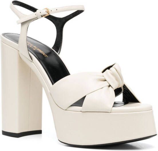 Saint Laurent Sandalen met hoge hak Beige