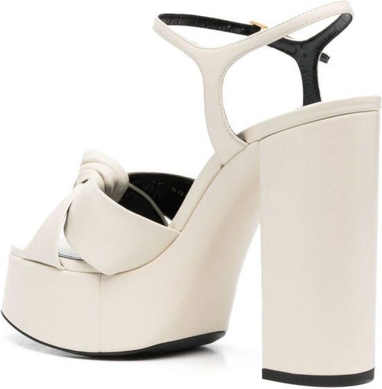 Saint Laurent Sandalen met hoge hak Beige