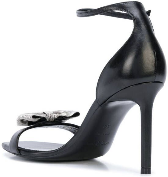 Saint Laurent Sandalen met strik Zwart