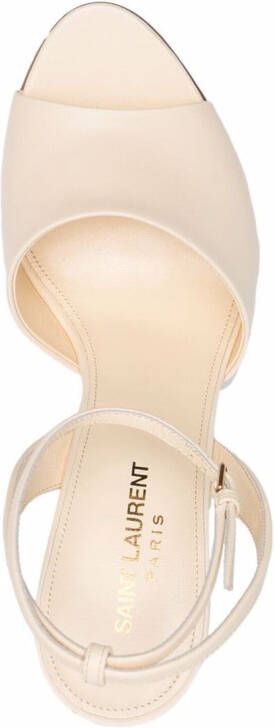 Saint Laurent Scandale sandalen Beige