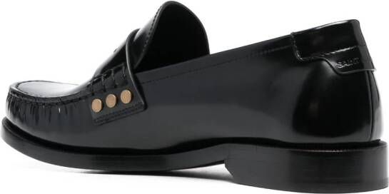 Saint Laurent Schuhe leren loafers Zwart