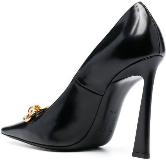 Saint Laurent Silvana pumps met ketting Zwart