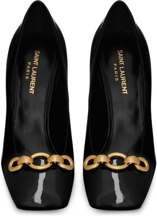 Saint Laurent Swing pumps met schakelketting Zwart