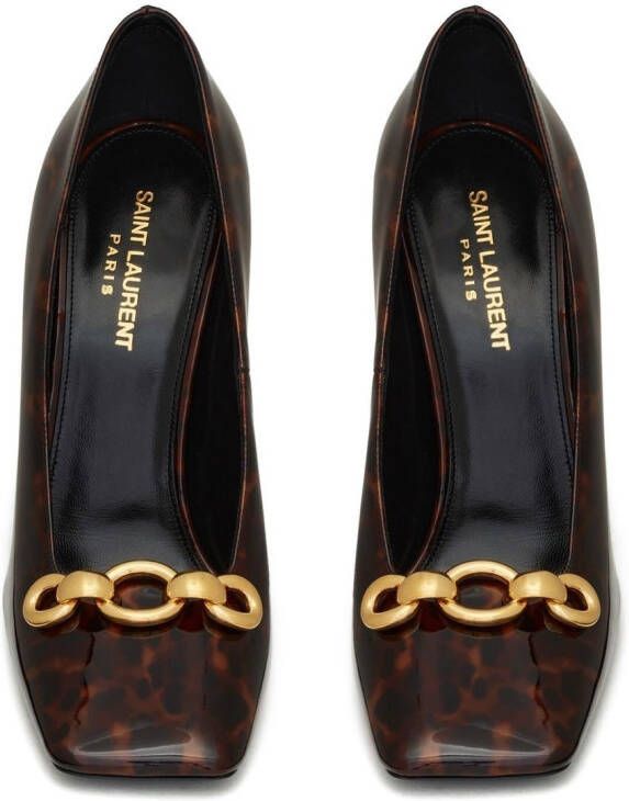 Saint Laurent Swing pumps met schildpadschild design Rood