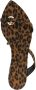Saint Laurent Tanger slippers met luipaardprint Bruin - Thumbnail 4