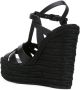 Saint Laurent Tribute espadrille wedge sandals Zwart - Thumbnail 3