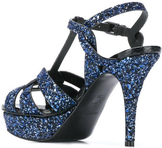 Saint Laurent Tribute sandalen Blauw