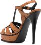Saint Laurent Tribute leren sandalen Beige - Thumbnail 3
