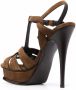 Saint Laurent Tribute sandalen met plateauzool Bruin - Thumbnail 3