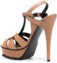 Saint Laurent Tribute sandalen met plateauzool Bruin - Thumbnail 3