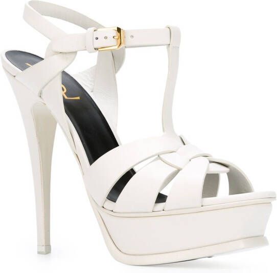 Saint Laurent Tribute sandalen Wit