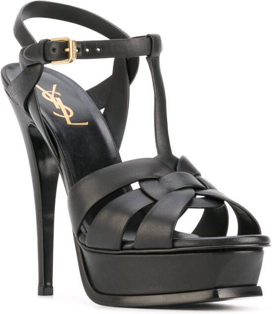 Saint Laurent Tribute sandalen Zwart